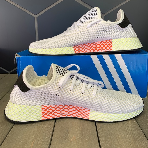Adidas Deerupt Runner Chalk White Running Shoe - Picture 2 of 6